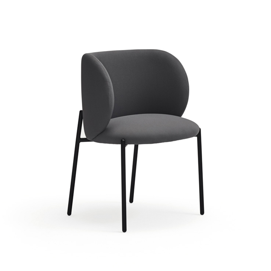 Silla Mogi de Teulat tapizado gris oscuro
