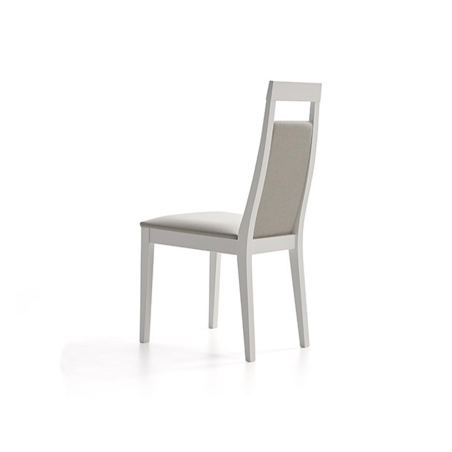 Silla Kelly de la marca Pemi Mobiliario en tapizado gris claro.
