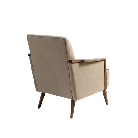 Vista trasera del Sillón de lino de Crisal Decoración