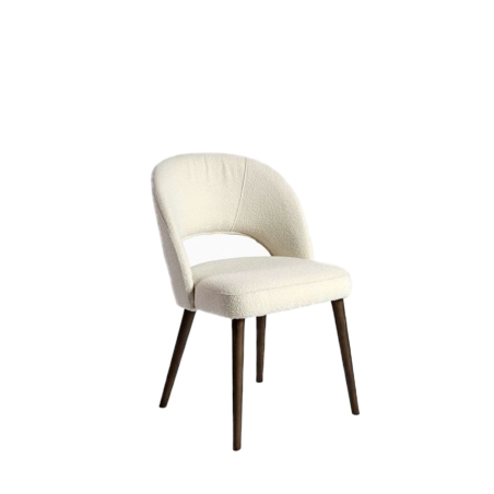 Silla Lexi de Crisal Decoración, con patas de madera y tapizada en tela