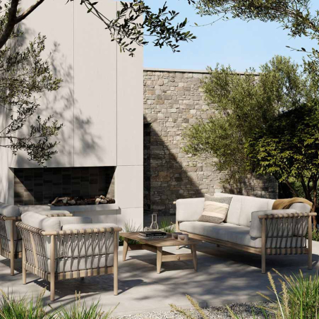 Sillón de terraza Venus, de Crisal Decoración, integrado en ambiente exterior