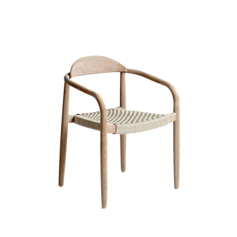 Silla Javiro de Crisal Decoración con asiento de cuerda acabado arena 2