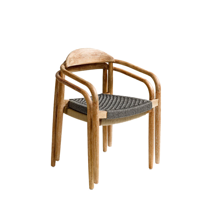 Silla Javiro de Crisal Decoración, apilable y apta para uso exterior