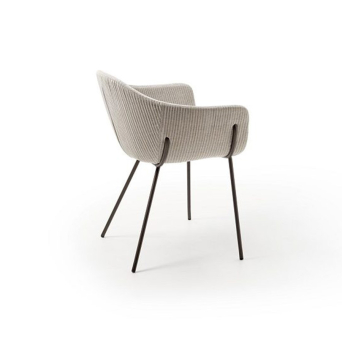 Silla Viva de la marca nacional Pemi Mobiliario en acabado Andros 3 y vista lateral.