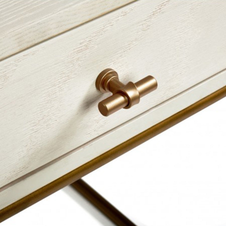 Detalle del tirador en forma de "T" de la Mesita de noche Alaya de Crisal Decoración