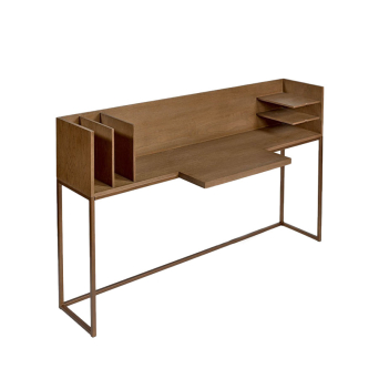 Escritorio fabricado en madera de roble natural, de Crisal Decoración