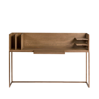 Escritorio fabricado en madera de roble natural, de Crisal Decoración 2