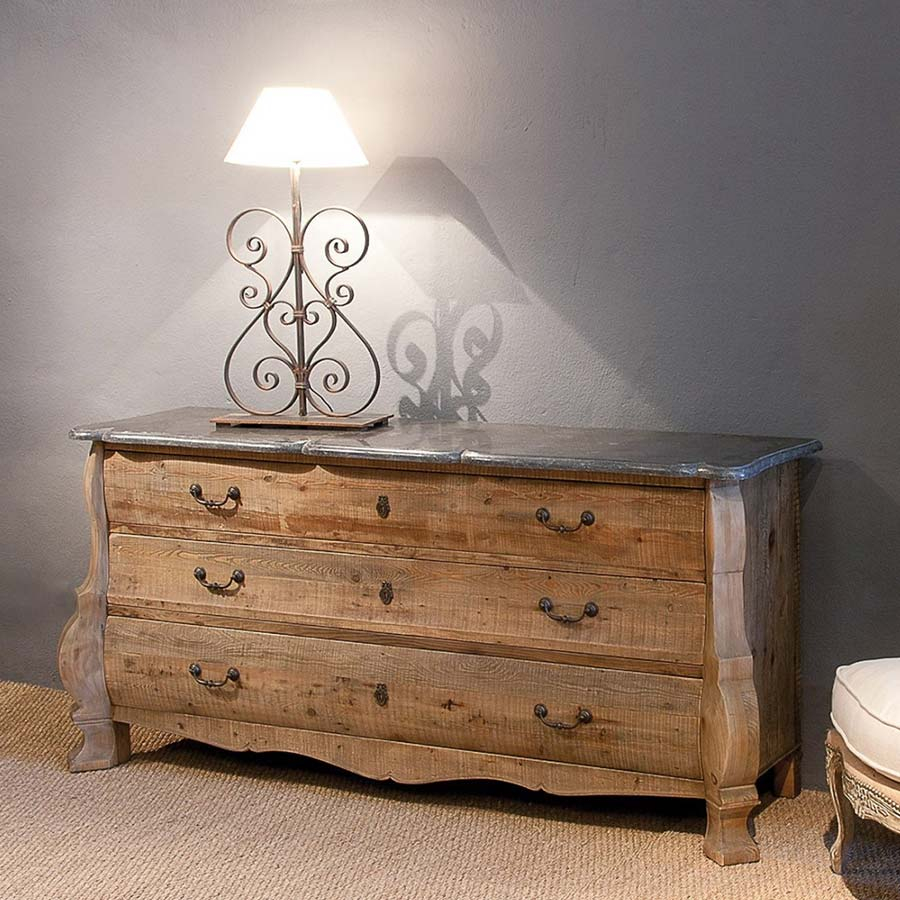 Cómoda madera y piedra de Crisal Decoración integrada en ambiente