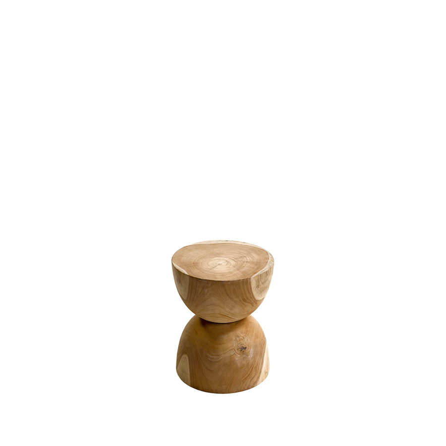 Mesa auxiliar Susun, de Crisal Decoración, en madera de teca
