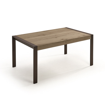 Mesa extensible cuadrada Tema de la marca Pemi Mobiliario, fabricada en melamina de primera calidad.