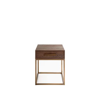 Mesa auxiliar roble y metal de Crisal Decoración 2