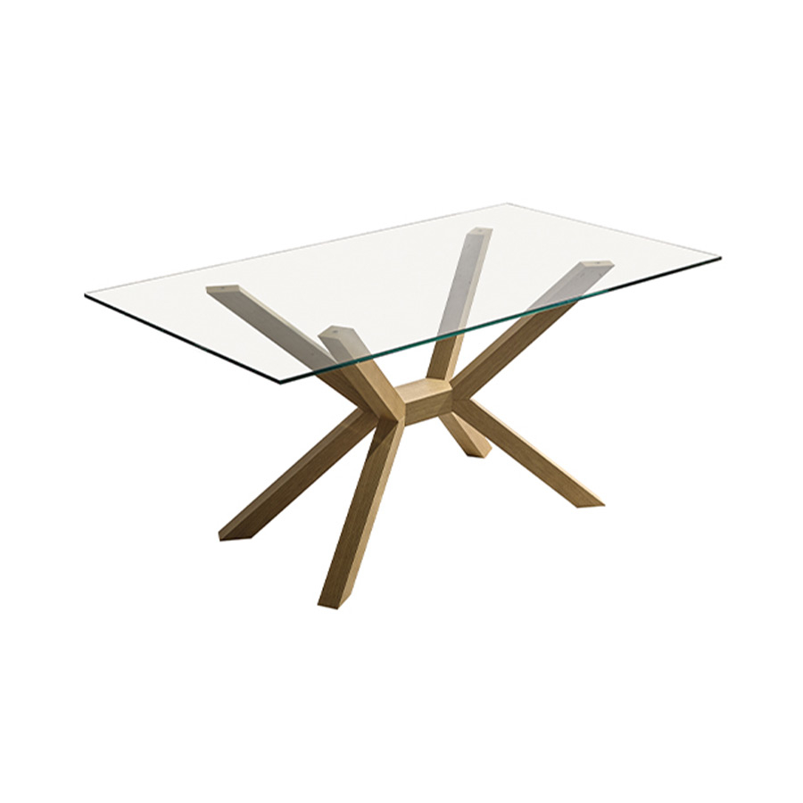 Mesa de comedor Sonia de la marca Pemi Mobiliario en acabado roble natural.