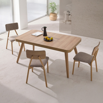 Mesa rectangular extensible Vinca de la firma nacional Pemi fabricada en melamina. 2