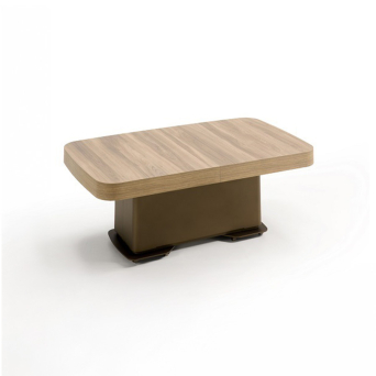 Mesa extensible y elevable Elegant de la marca Pemi Mobiliario en versión baja.