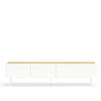 Mueble TV Arista fabricado en DM lacado blanco, de Teulat