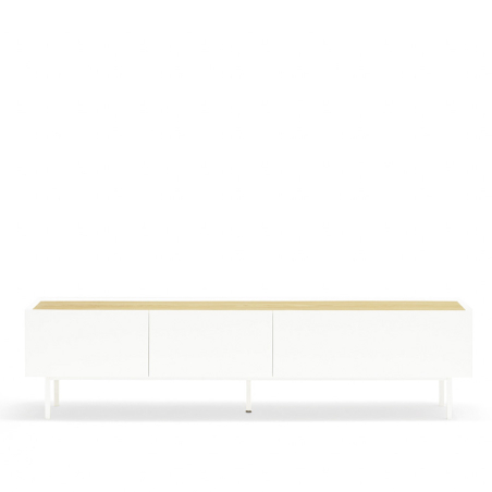 Mueble TV Arista fabricado en DM lacado blanco, de Teulat