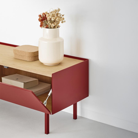 Detalle de la bisagra de amortiguación del Mueble TV Arista de Teulat