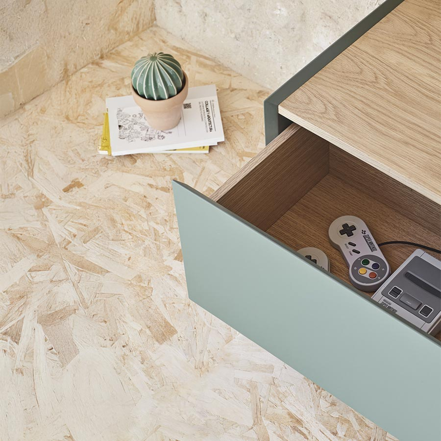 Detalle del cajón del Mueble TV Arista de Teulat