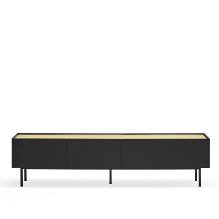 Mueble TV Arista fabricado en DM lacado negro, de Teulat
