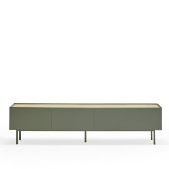Mueble TV Arista fabricado en DM lacado blanco, de Teulat 2