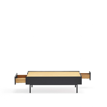 Mesa de centro Arista, de Teulat, fabricada en DM lacado acabado blanco 2