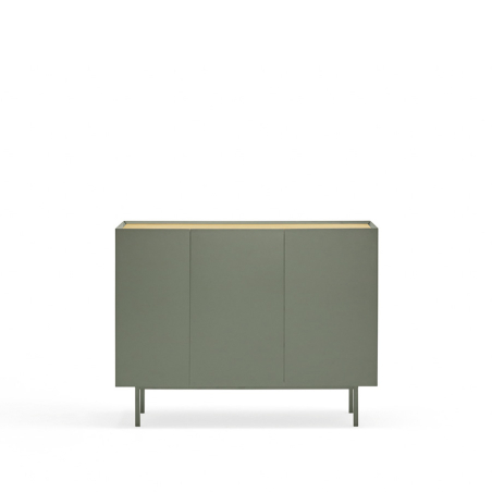 Aparador Arista de Teulat, con tres puertas y fabricado en DM lacado verde