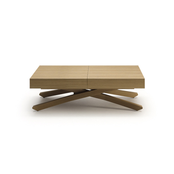 Mesa extensible y elevable Long Way de la marca Pemi Mobiliario en versión cerrada y baja.