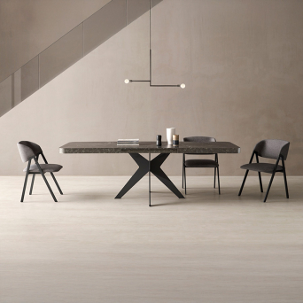 Mesa rectangular extensible Mon de la firma nacional Pemi en acabado roble. 2
