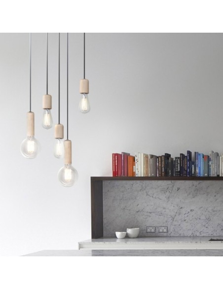 lampara colgante madera en muebles lara