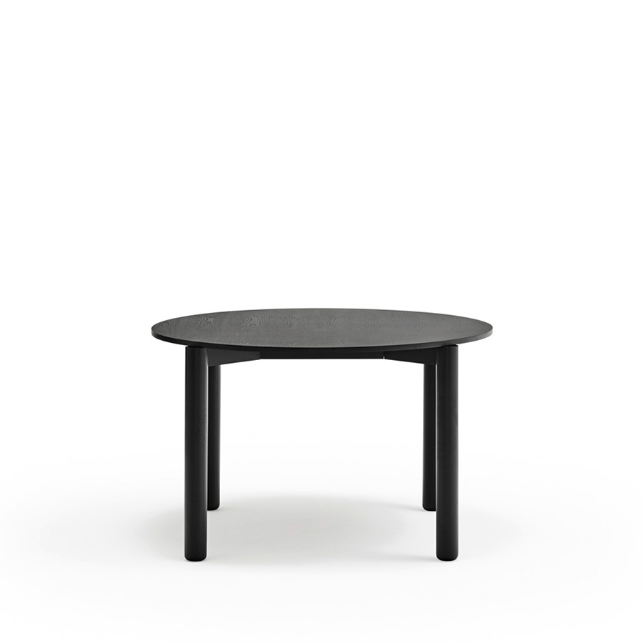 Mesa redonda Atlas de Teulat con acabado negro
