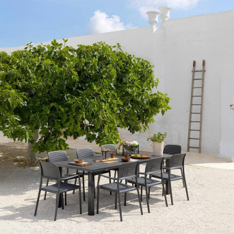 Silla de terraza Bora de la firma de diseño italiana Nardi en acabado agave. 2