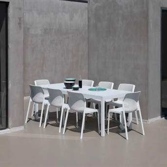 Silla de terraza Bit de la firma de diseño Nardi en acabado senape. 2