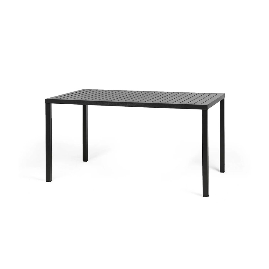 Mesa de terraza Cube de la firma de diseño italiana NARDI en acabado antracita.