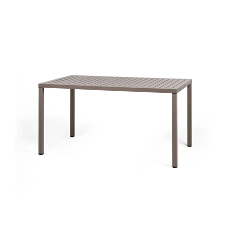 Mesa de terraza Cube de la firma de diseño italiana NARDI en acabado tortora.