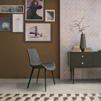 Silla Málaga de la firma italiana Target Point en acabado grafito vintage. 2