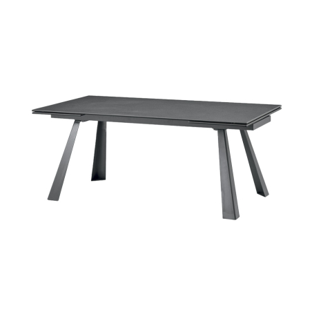 Mesa extensible Ponente de la firma italiana Target Point, en acabado sobre y patas grafito.