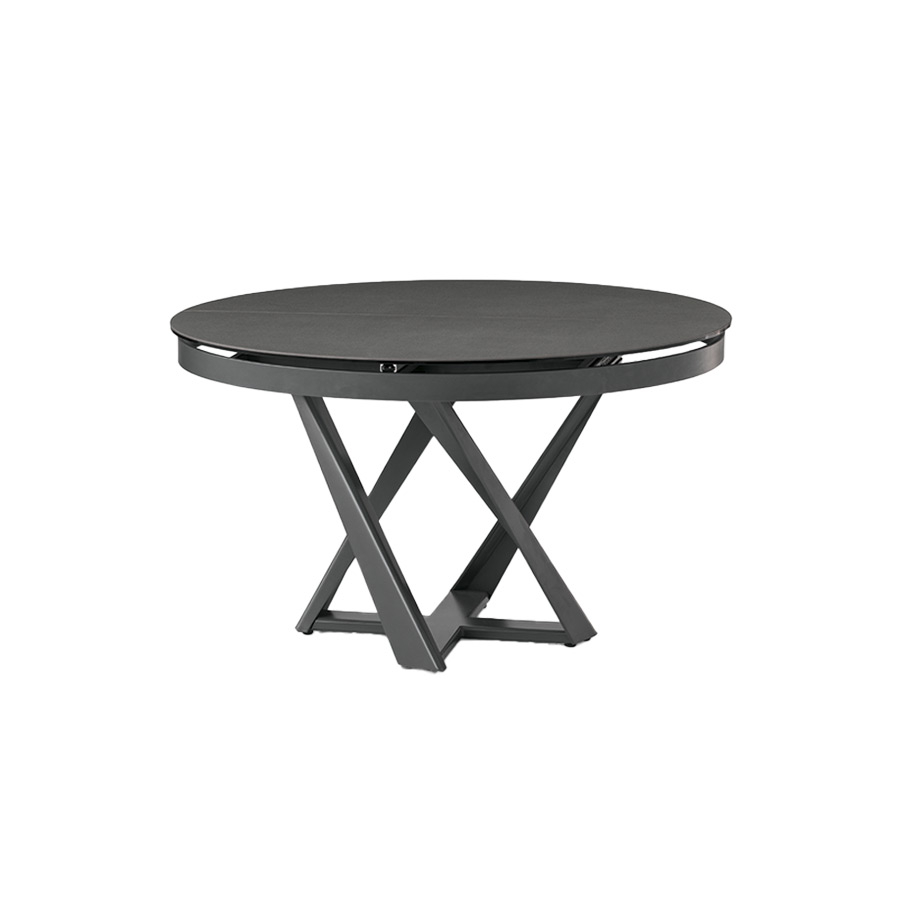 Mesa extensible Cronos de la firma italiana Target Point en acabado grafito.