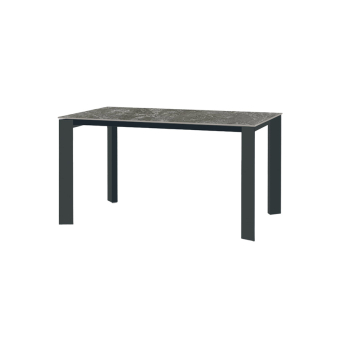 Mesa extensible Enea de la firma italiana Target Point en acabado del sobre y estructura grafito