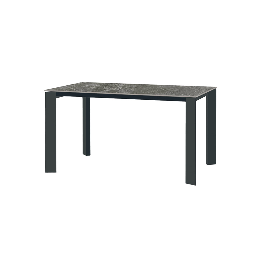Mesa extensible Enea de la firma italiana Target Point en acabado del sobre y estructura grafito