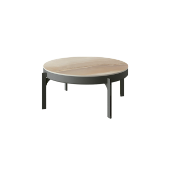 Mesa de cetro Museo de la firma italiana Target Point, en acabado negro y alabastro.