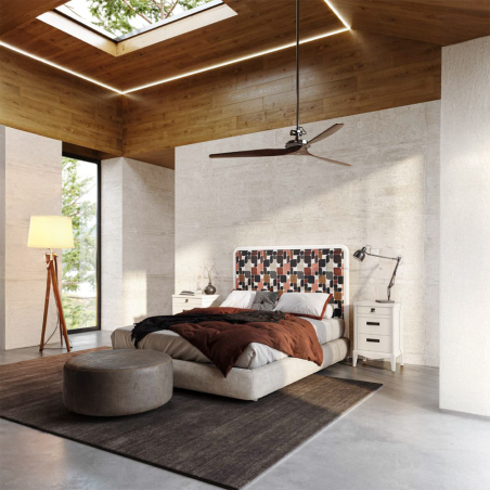 Dormitorio Quebec 57 de la marca Grupo Seys, en acabado tosca y vista de ambiente.