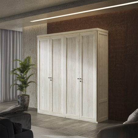 Armario Liria de 4 puertas, de la marca Grupo Seys y en acabado blanco albo.