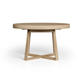 Mesa extensible Kross de la firma portuguesa Tabula, en acabado roble 2