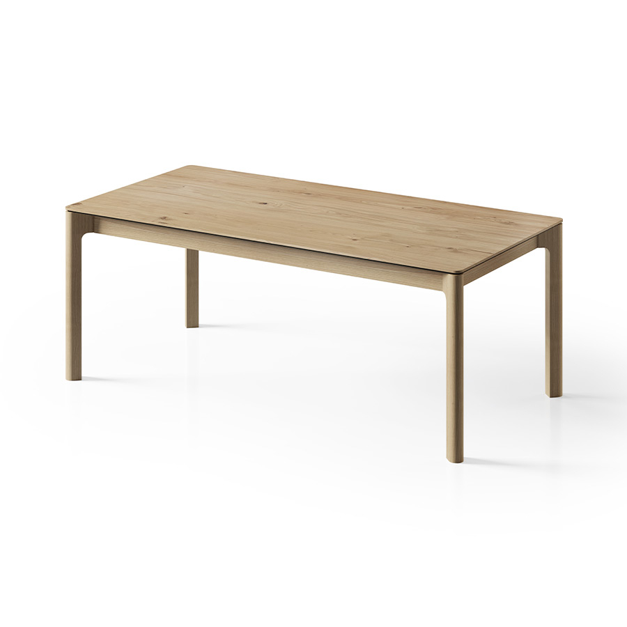 Mesa Extensible Bowie de la firma portuguesa Tabula, en acabado roble