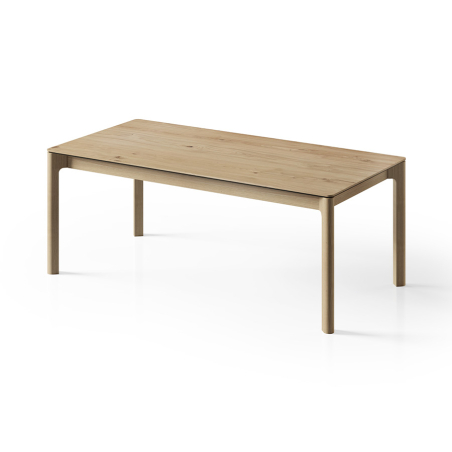 Mesa Extensible Bowie de la firma portuguesa Tabula, en acabado roble