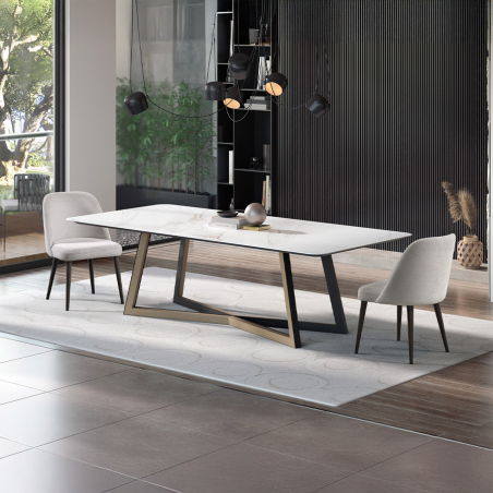 Mesa de comedor fija de la marca Tabula en vista de ambiente