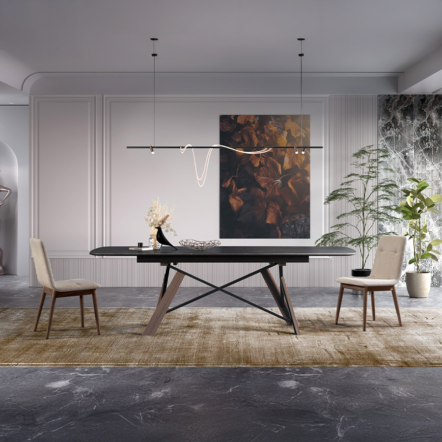 Mesa extensibles Laís en ambiente de comedor
