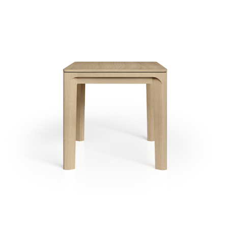 Mesa extensible Idara de Tábula, en acabado roble, con patas curvadas