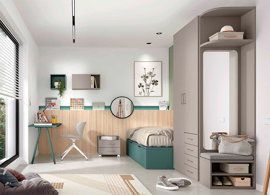 Dormitorio Juvenil AD-61 | Glicerio Chaves en Muebles Lara