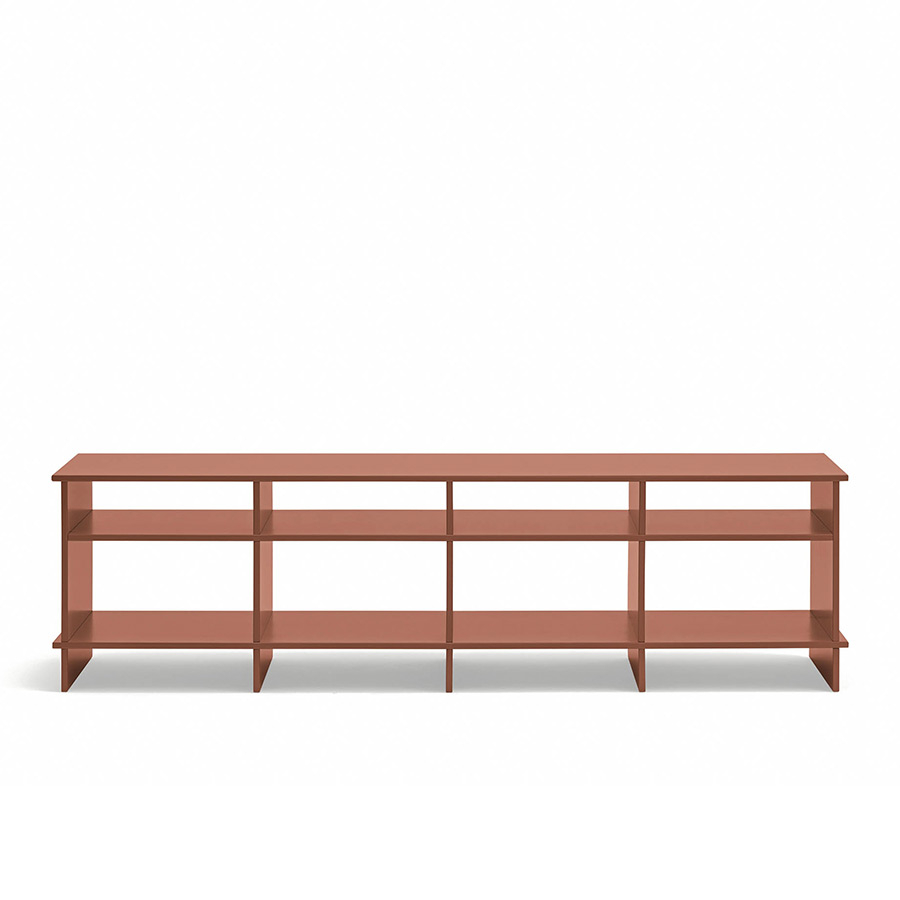 Mueble TV Inari de la firma valenciana Teulat en acabado teja.